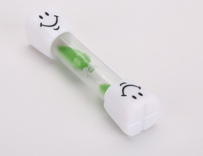 3 Minute Children Kids Hourglass Toothbrush Timer Smiling Face For Cooking Sandy Clock Brushing-Teeth Sandglass: Green