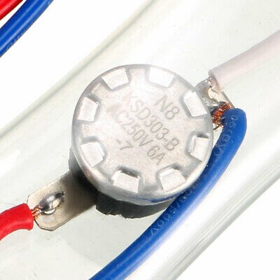 Refrigerator Defrost Thermostat, -7C Temperature Controller, 6A 3 Wire Lead N.O