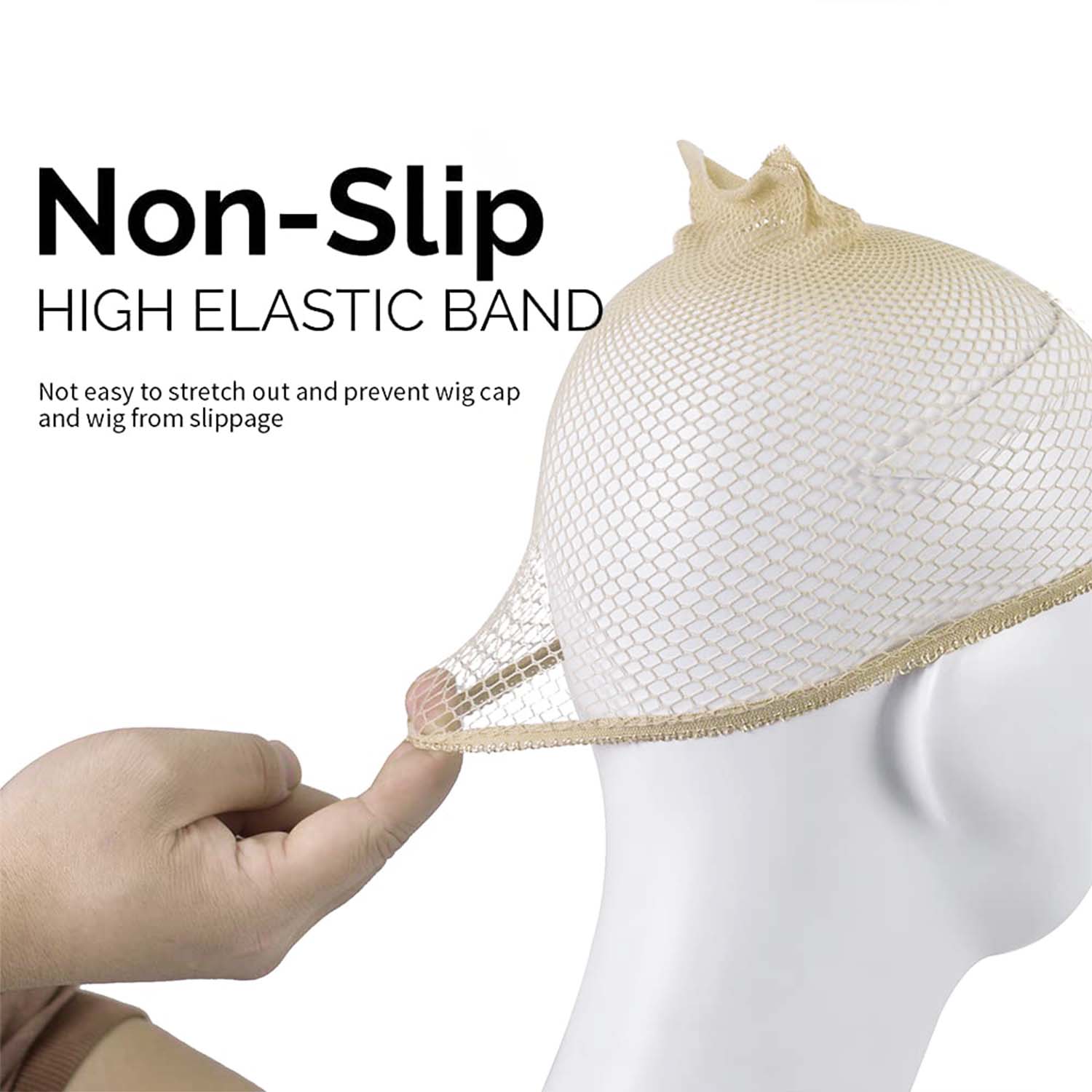 Gorro de malla para peluca, red para el cabello de nailon, nuevas redecillas elásticas para el cabello, gorros de peluca tejidos de malla a la para hacer peluca para mujer