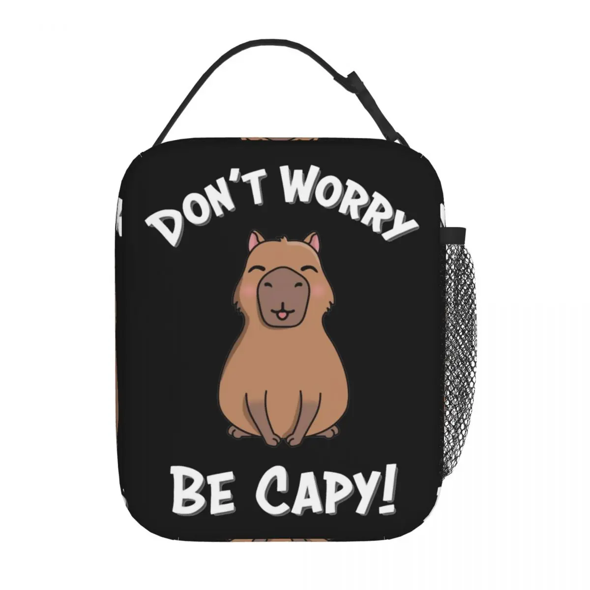 Bee And Capybara Thermal Insulated Lunch Bags for Travel Bee Cappy Reusable Food Container Bags Cooler Thermal Lunch Boxes: SKY BLUE