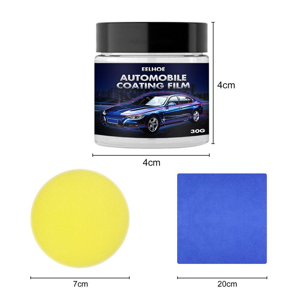 Car Wax Crystal Plating Set Hard Glossy Carnauba Wax Paint Repair And Sponge Tiny With Maintenance Scratch Coating Towel Ca X7V0