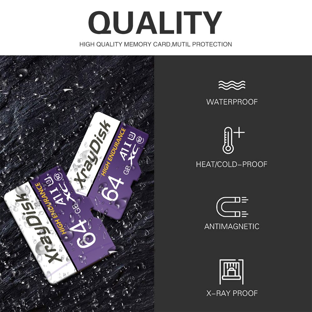 Xray disk tf karte 64g 128gb 256gb speicher karte high speed mit adapter a1 u3 klasse 10 v30 für telefon/kamera/dash