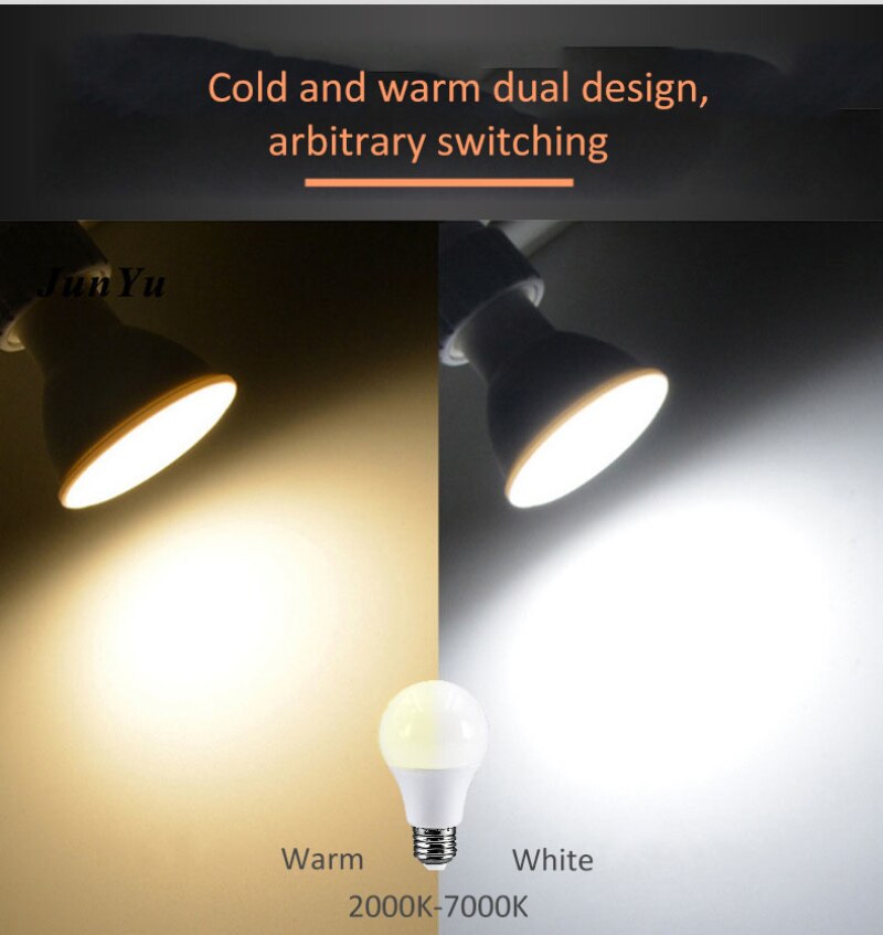 Fcmila E27/B22 Smart Wifi Lamp Dimmen Gloeilamp 15W Koud & Warm Twee-Kleur Slimme Lamp voice Control Werk Met Alexa Google Thuis