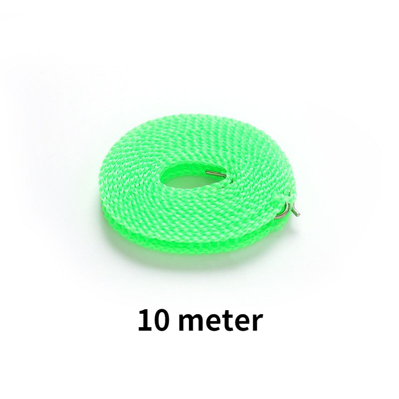 3-10m windproof clothesline non slip clothesline indoor clothesline drying clothesline outdoor clothesline clothes dryer rack: 10 meters Green