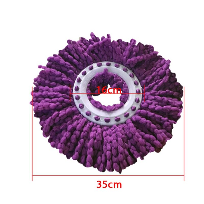 360 Rotating Round Fiber Mop Head Replaceable Microfiber Mop Heads universal circular Super absorbent Mop Refillment