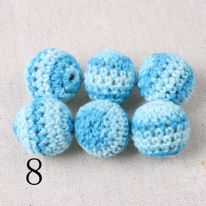 Doppel farbe Elegante 20mm Häkeln Perlen Wolle Garn Für Wählen Gestrickte Durch Baumwolle Gewinde DIY Schmuck Machen 5 Stck: Gelb
