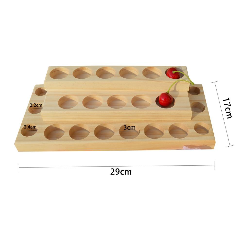Natuurlijke houten aromatherapie parfum etherische olie display opbergrek houder voor 5-15ml flessen