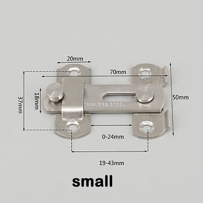 Guard Latch Bolt Sliding Door Lock Handle Stainless Steel Door Latches Home Safety Buckle Door Lock Accessories
