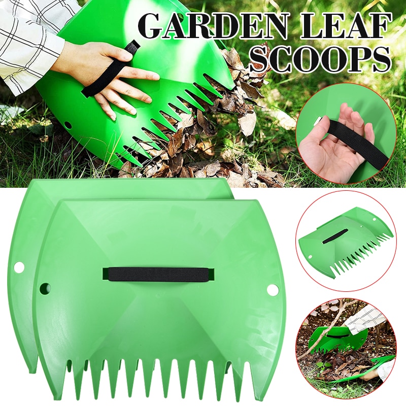 1 Pc Portable Garden Leaves Scoops Leaves Rubbish Cleaning Scoop Collect Large Claws Hand Rake Tool Grabber Cleanup Garden Tools