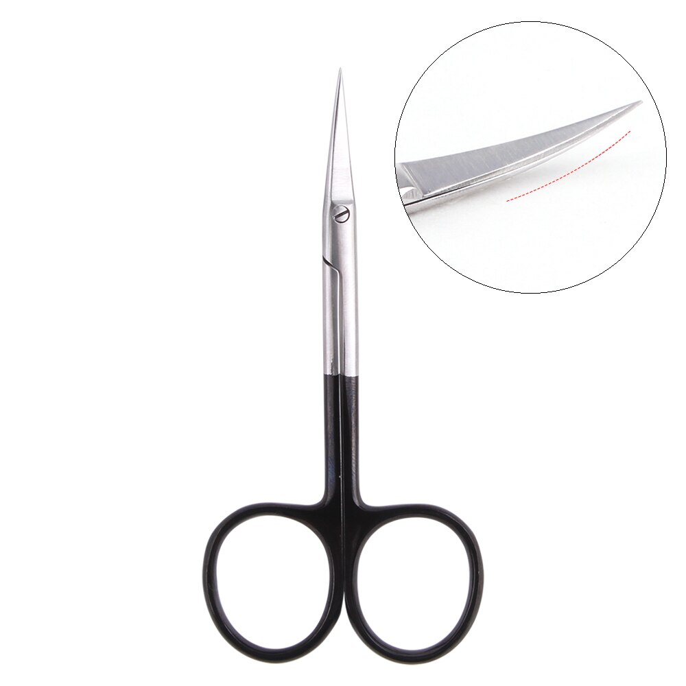 Russian Manicure Scissors Cuticle Cut Curved Tip Pedicure Scissors Stainless Steel Nail Dead Skin Remover Salon Nail Clipper: Black