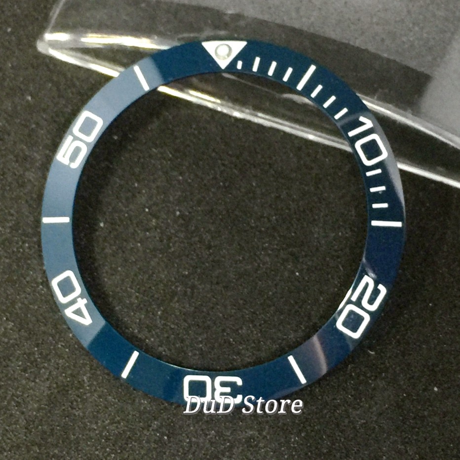 Bliger – lunette de montre automatique en céramique, 38mm, bleu foncé, blanc, 40mm,