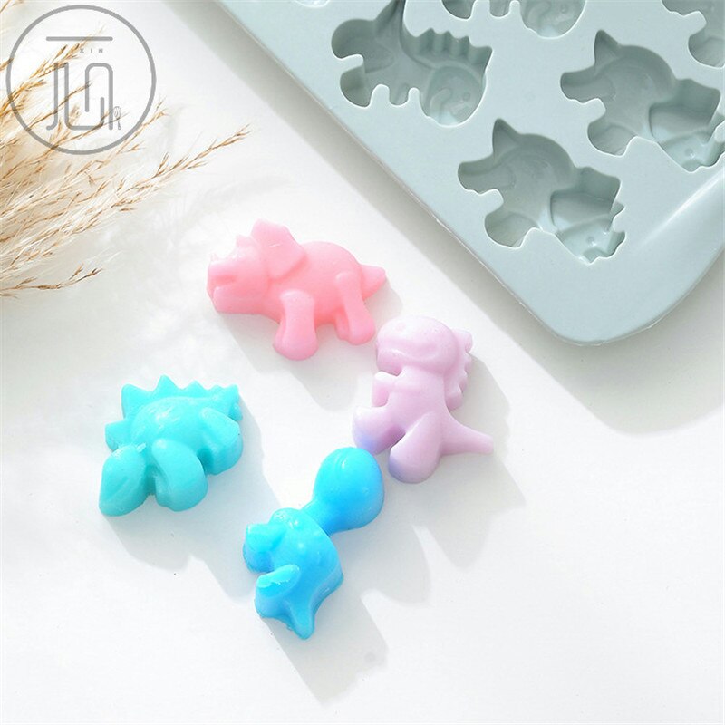 1 stk 3d dinosaur silikone form kage chokolade slik fondant lys sæbe forme gelé ler bryllup dekoration gør-det-selv bageværktøj