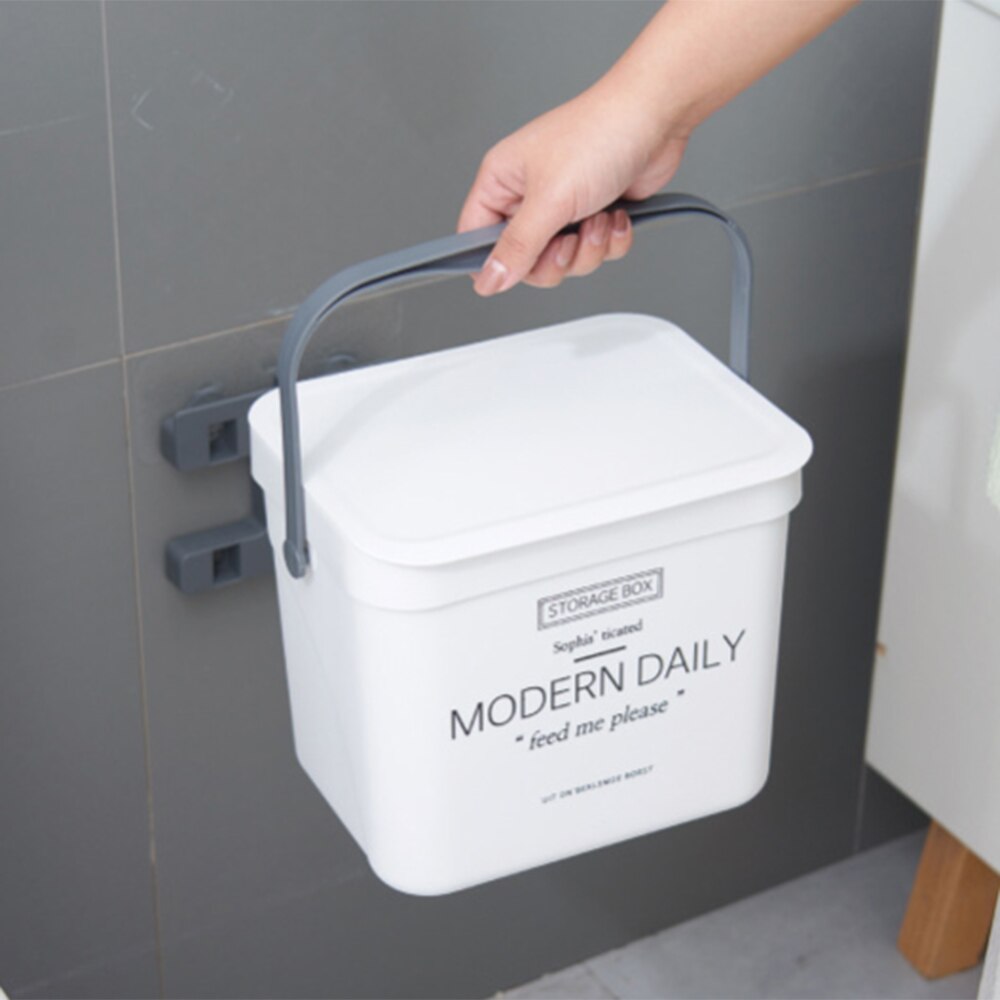 Wall Mounted Trash Can Bathroom Kitchen Waste Bin Living Room Dustbin Toilet Trash Cans Bedroom Garbage Bucket