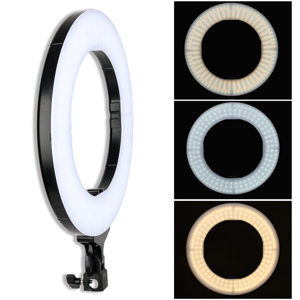 ZOMEI Photography Lighting Video Photo Studio Kit 14inch 18inch LED Ring Light For Camera 5500K US Plug With Holder