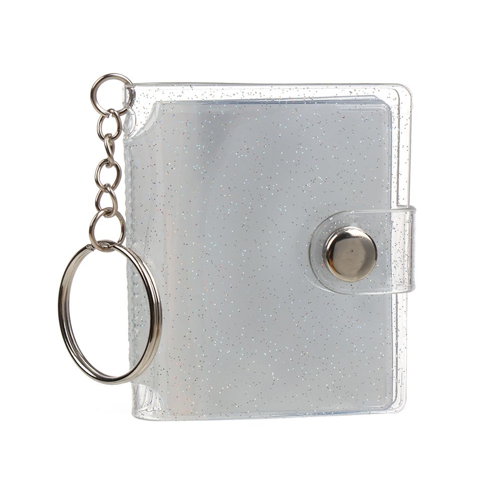 Mini porte-clés album photo Liberty, petit pendentif album photo avec porte-clés, porte-clés de poche de stockage photo portable ID, 2 ", 20: Violet