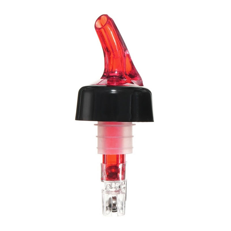 Obr 30ml mått sprit hällare alkohol vin dispenser whisky sprit olja vinflaska hällar lock pip propp mun dispenser: Röd