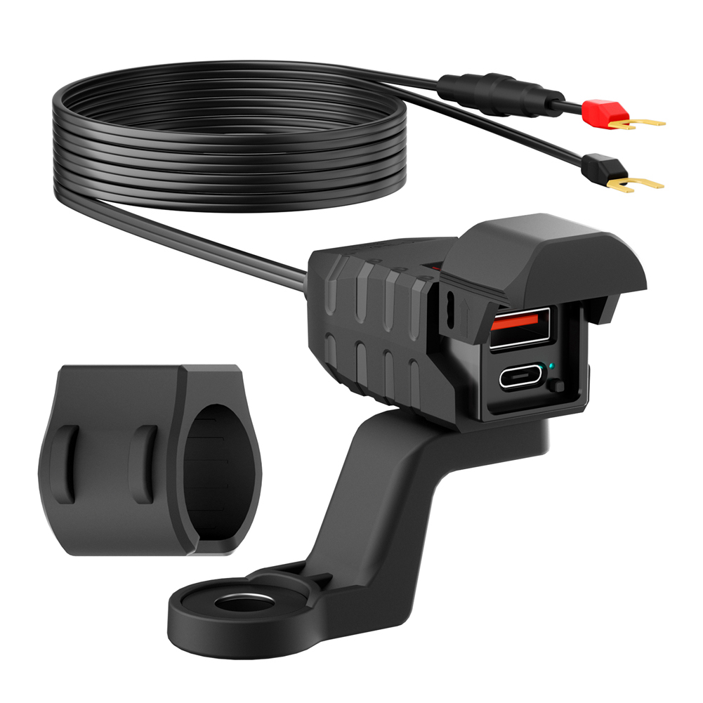 PD QC3.0 Motorrad USB Ladegerät 12V USB Typ C Motorrad Ladegerät Wasserdicht Motorrad Zubehör für Telefon Tablette GPS usw: Ursprünglich Titel
