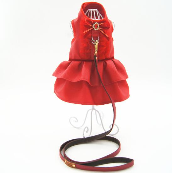 Dog Collar Adjustable Pet Clothes Puppy Dog Harness Vest Collar Leash Pet Cute Puppy Cat Jacket Leash Clothes Harness