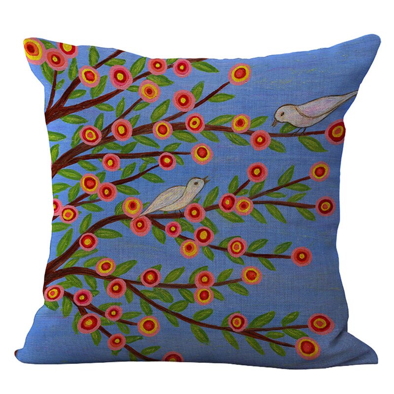 Pastoral Fresh Fairy/Flower Throw Pillow Case Cotton Linen Cushion Cover Digital Printing: 4