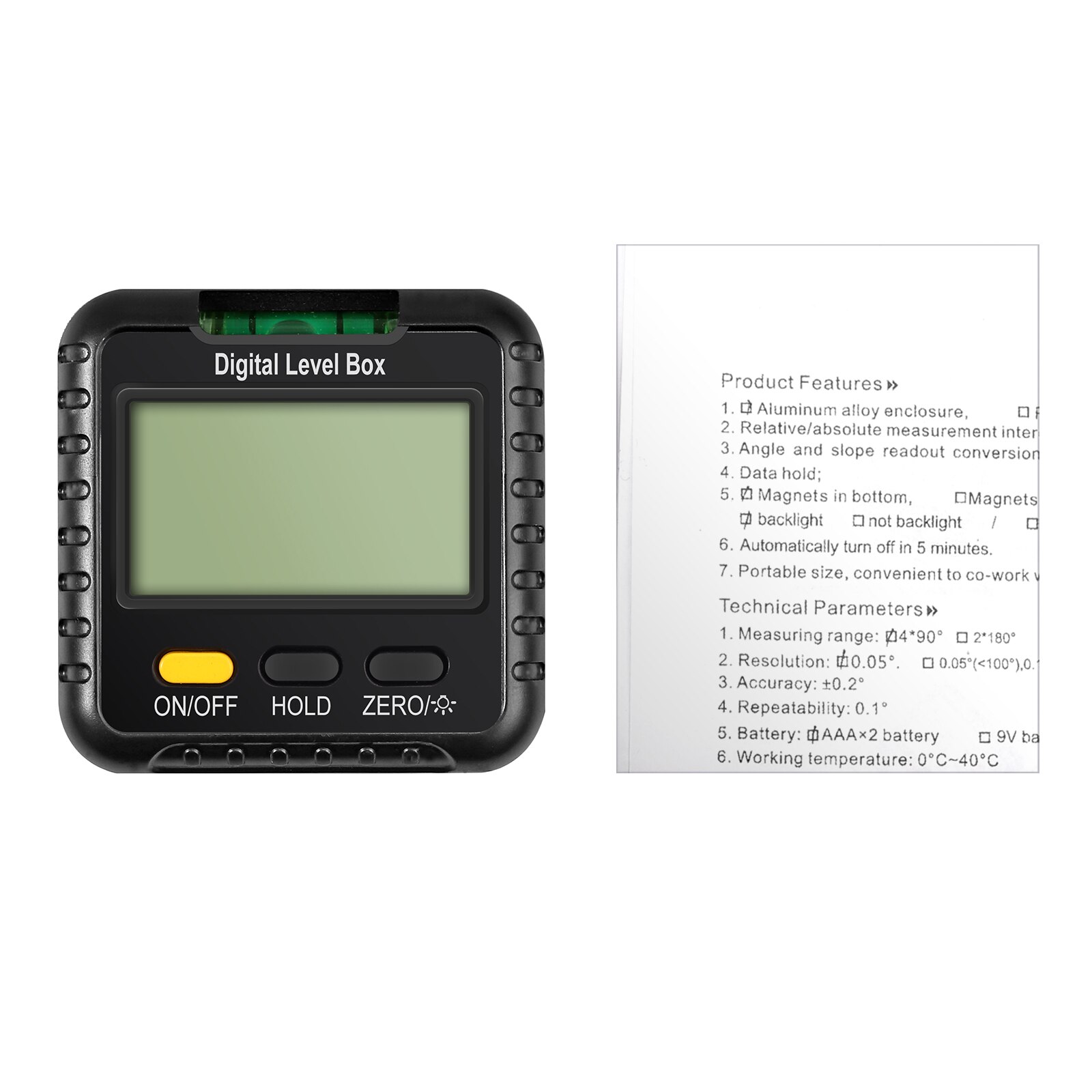 Neoteck Digital Level Box Protractor Angle Finder Level Gauge Bevel Gauge Inclinometer With Magneti Based Backlight Level Bubble