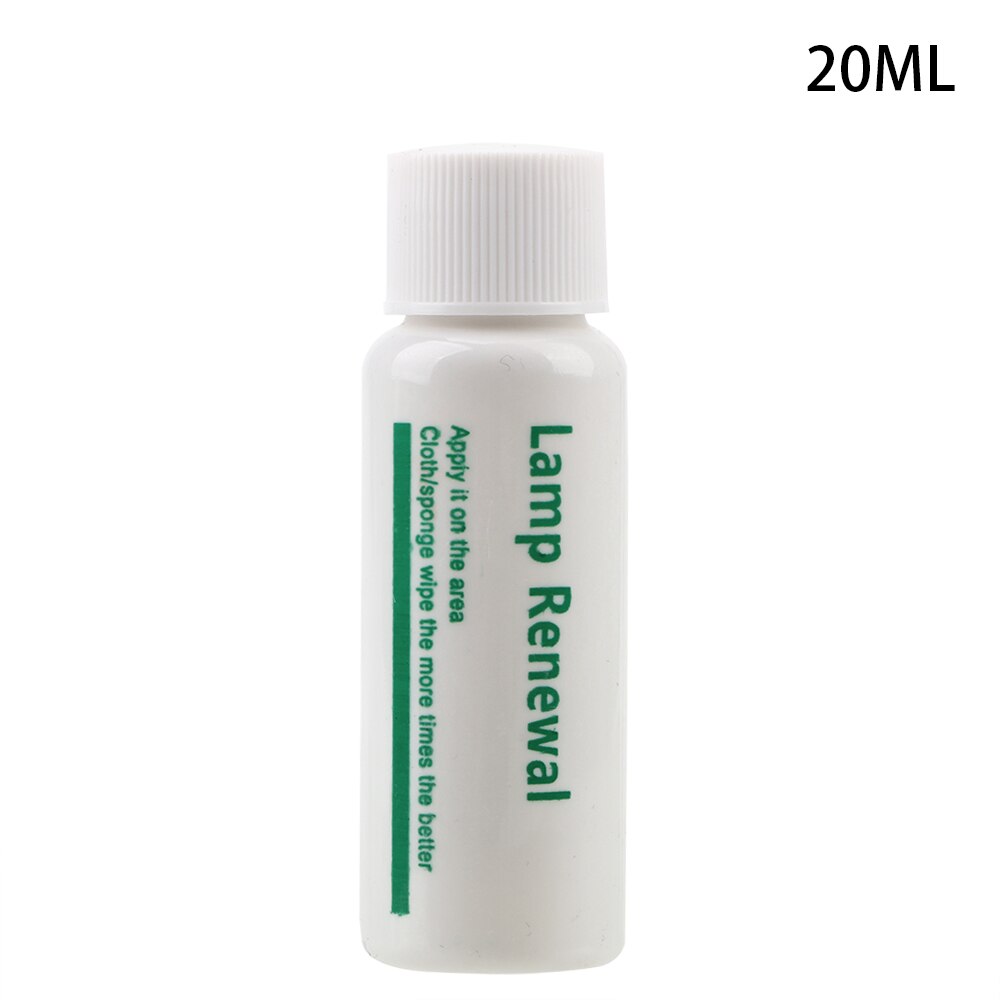 Leepee bil vedligeholdelse lampe regummiering agent lampe renovering bil forlygte restaurering polering coat 20/50ml væske: 20ml