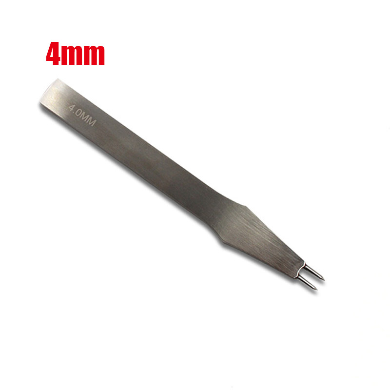 Herramienta de punzonado para manualidades de cuero, punzón, herramienta de costura de cuero, cincel de agujero circular de 3mm / 4mm / 5mm: 4mm 2 teeth
