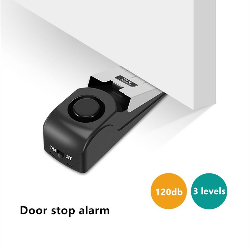 120db smart alarm trådløs alarm dør stop alarm til kile dækket alarm sikkerhedssystem blokerer alarmsystem