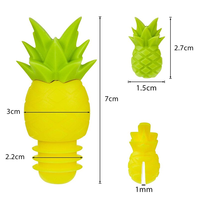 Siliconen Cactus Ananas Wijn Glazen Stop En Wijn Glas Markers Set Drank Fles Bedels Voor Wedding Party