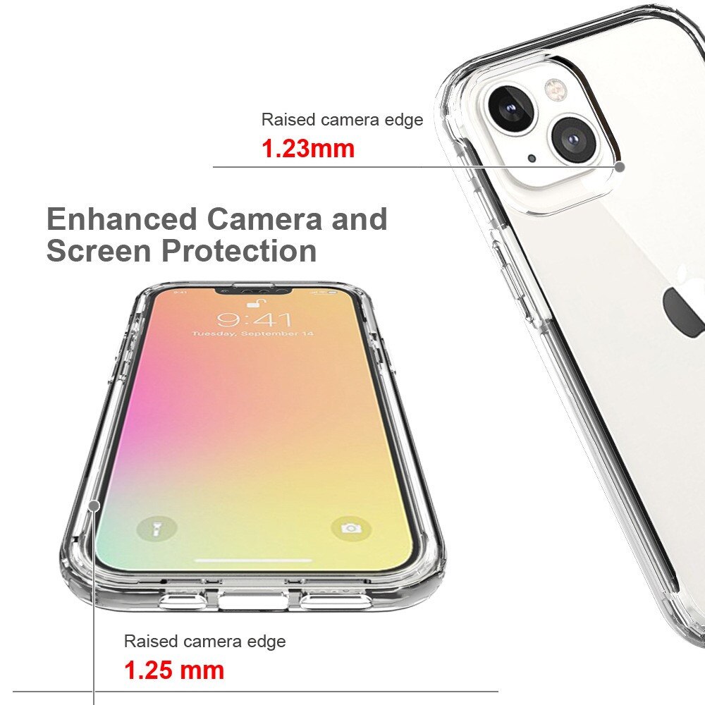 Funda transparente doble frontal + trasera de cuerpo completo 360 para iPhone 16 15 14 11 12 13 Pro Max Mini X XR XS 7 8Plus cubierta dura suave transparente