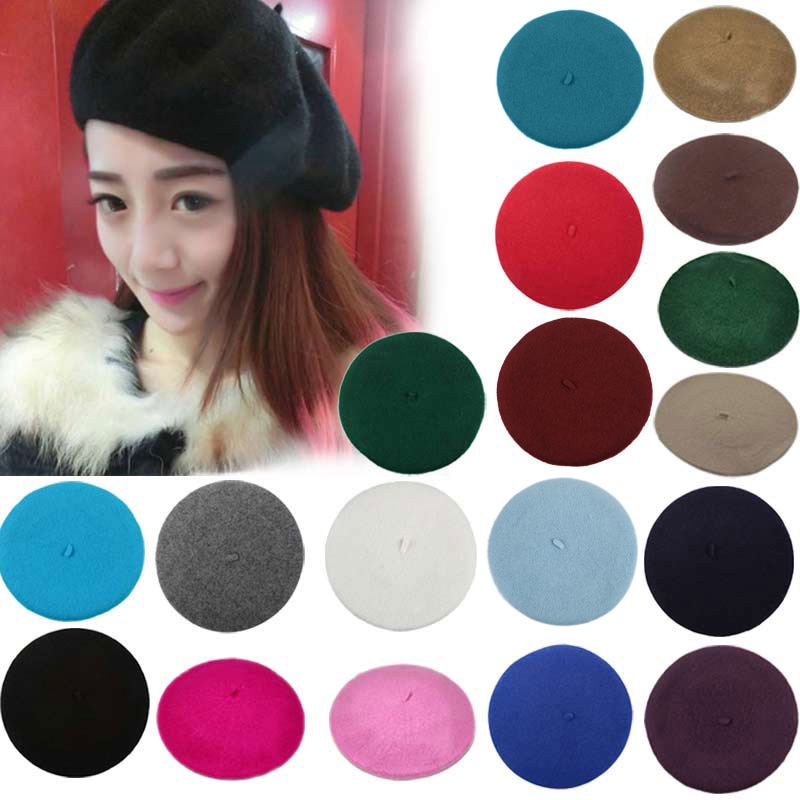 Elegent britisk dame kvinner strikket beret lue ski luer tam lokk lue xin