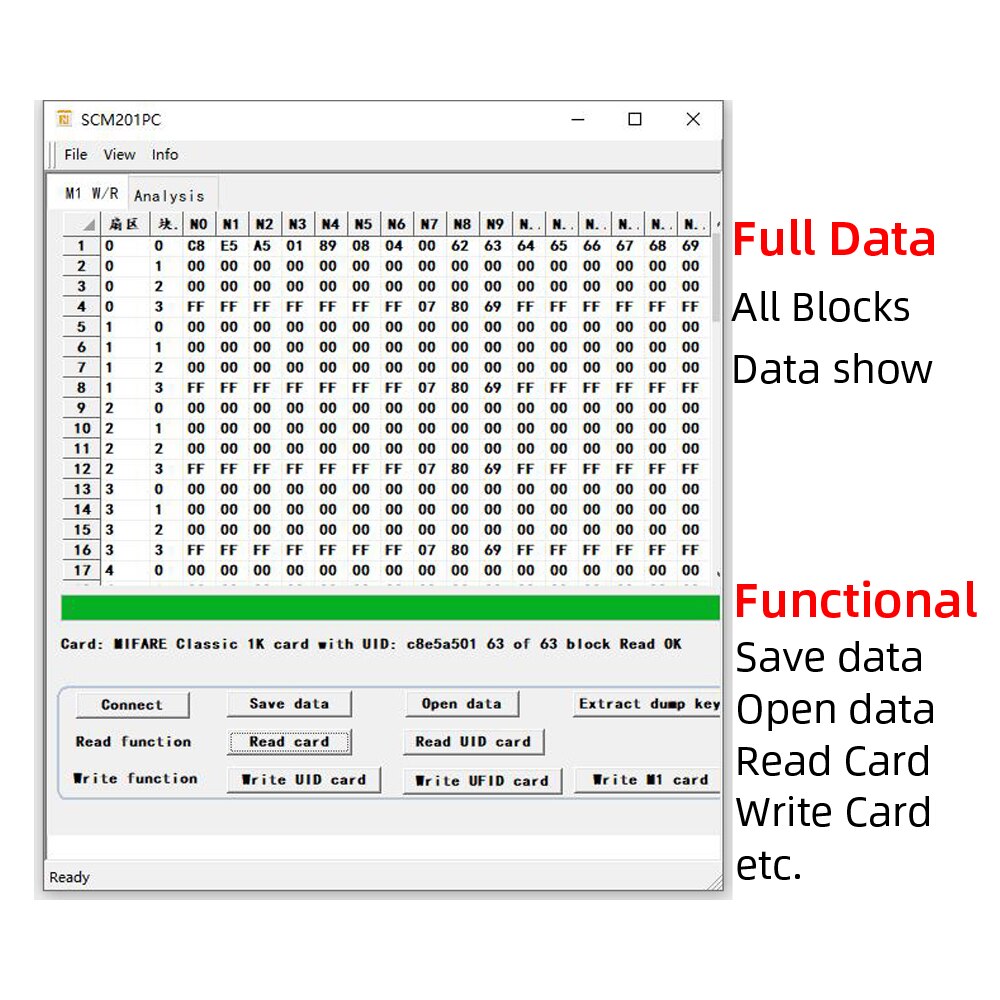 Lector de tarjetas inteligente NFC, escritor, copiadora RFID, duplicador, 13,56 MHz, programador USB, tarjeta IC UID S50 MF ISO14443A