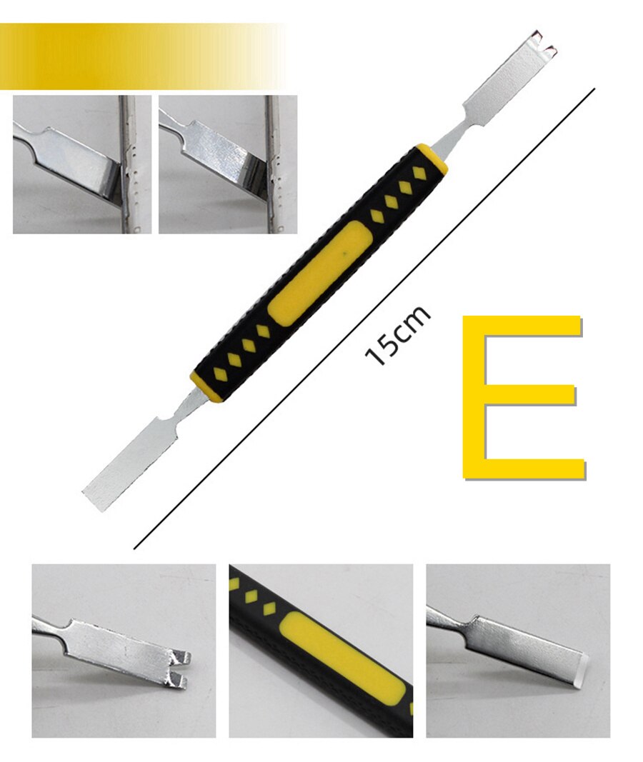 6Pcs Dual Heads Metal Spudger Koevoet Handgereedschap Set Demontage Voor Mobiele Telefoon Notebook Koevoet Prying Opening Repair Tool kit: Style E