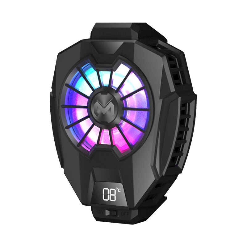 DL05 Mobile Phone Radiator Mobile Phone Live Game Mobile Phone Air-cooled Fast Cooling Device Silent Glare Fan Bass Operation: Default Title