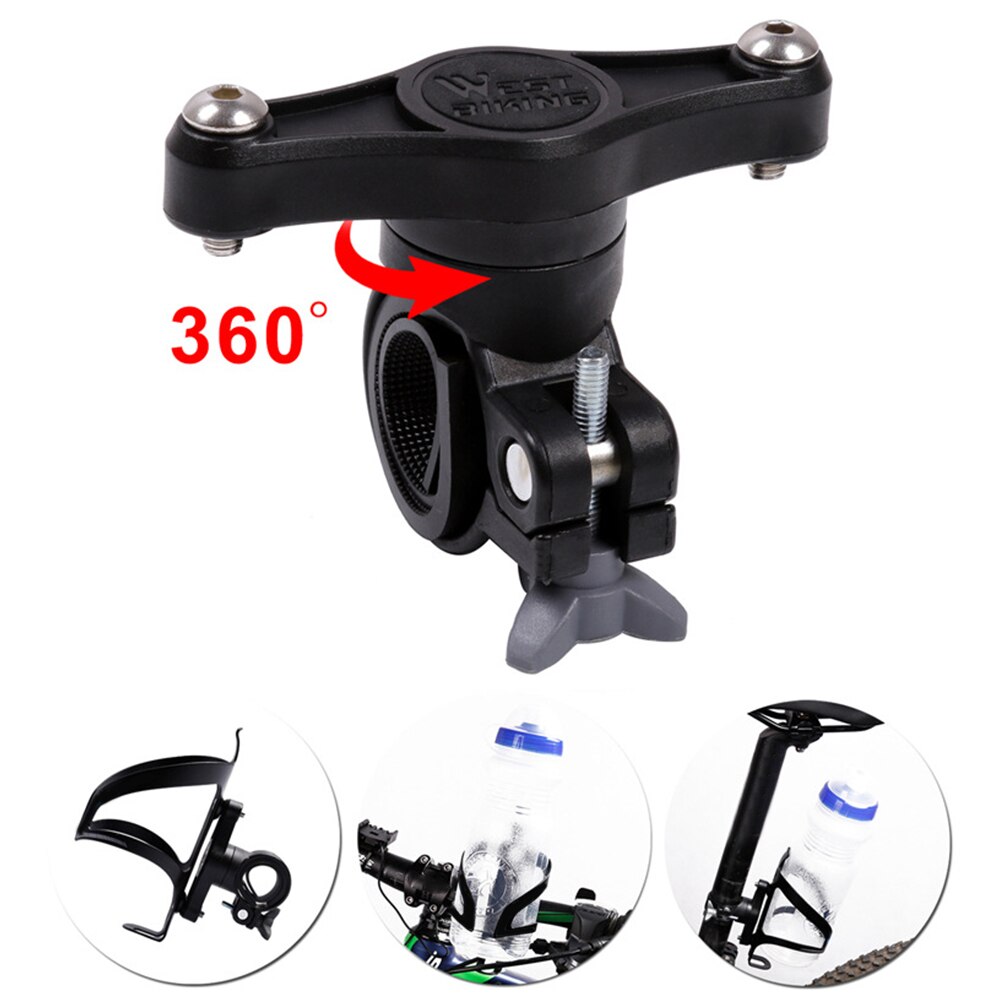 West Fietsen Fiets Bidonhouder Converter Mountainbike Zadel Dubbele Bidonhouder Adapter Seat Riding Apparatuur