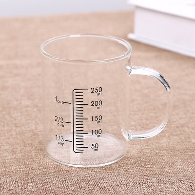 Taza medidora de vidrio resistente al calor, taza de leche para niños, horno microondas, taza de agua, cubierta transparente: 01