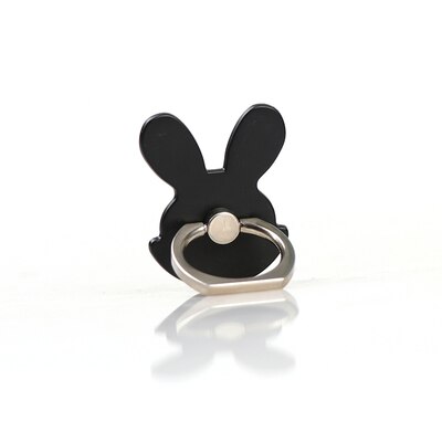 Finger Ring Mobile Phone Smartphone Stand Holder For iPhone X 8 7 6 6S Plus 5S Smart Phone IPAD MP3 Car Mount Stand For Samsung: Black Rabbit