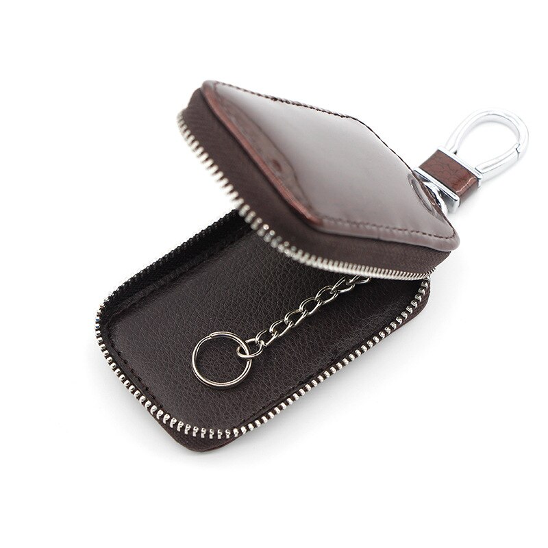 Mężczyźni skórzany brelok dla obu płci torba na klucze samochodowe wielofunkcyjny Organizer portfel etui inteligentny gospodyni samochód małe etui na klucze etui na klucze
