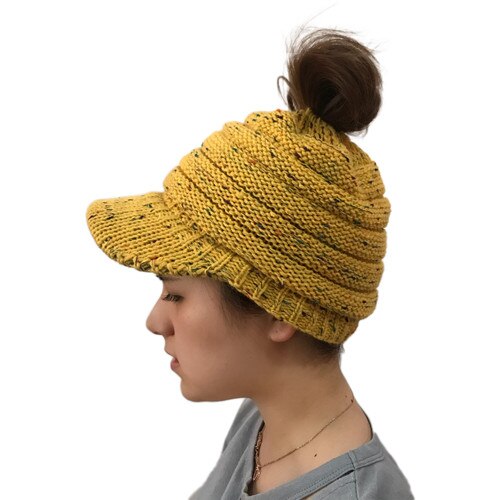 beanie winter woman hat women's cap winter hats feminino winter hat for girls knitted hat women's knitted hat: huangse