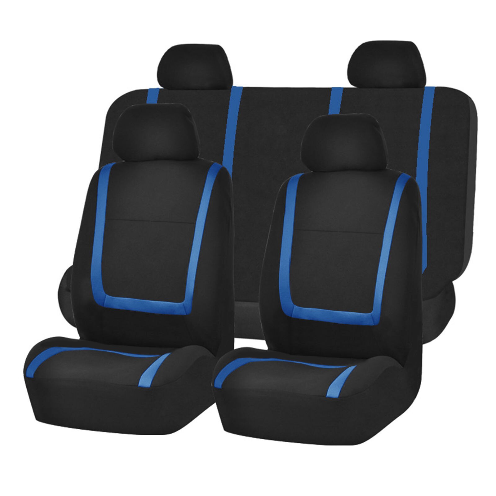Stof Auto Stoelhoezen Voor Seat Ateca Arona Ibiza Leon Toledo Leon St Cupra Auto Zitkussen Cover Auto-styling Accessoires: 5 seats-blue