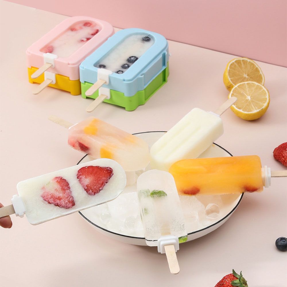 Homemade Popsicle Mold Reusable Ice Cream Mold With Stick And Lid Kitchen Tool Kitchen Accessories