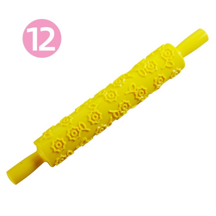 Rouleau à pâtisserie en plastique avec motif, accessoires de cuisine, pâtisserie, pâtisserie: 12
