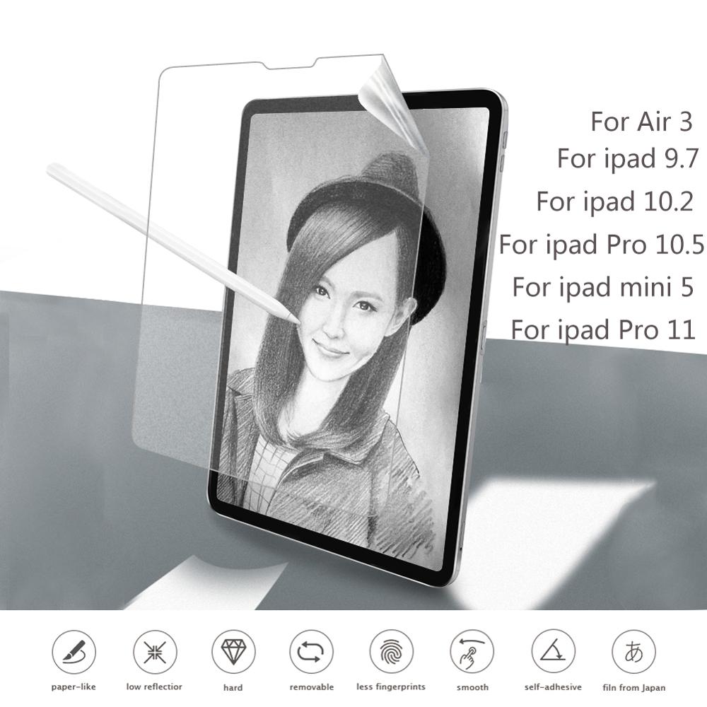 Papier Als Screen Protector Film Matte Anti Glare Schilderen Voor Apple iPad 9.7 Pro 10.5 mini 5 10.2 inch zachte film