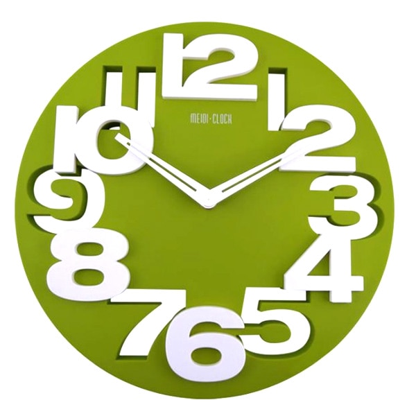 Novelty Hollow-out 3D Big Digits Kitchen Home Office Decor Round Shaped Wall Clock Art Clock: 1