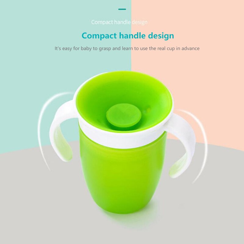Lekvrije babybekers van 360 graden, magische babyleerbeker, waterbeker, 240ml flessen babyleerbekers