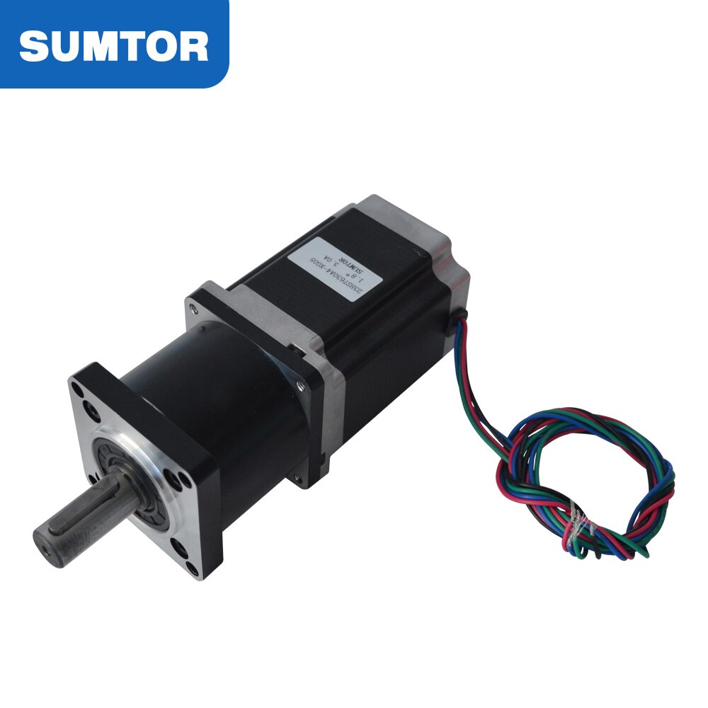 nema 23 stepper motor planetary gearbox 5:1 ratio 1.8N.m holding torque 76mm motor body length