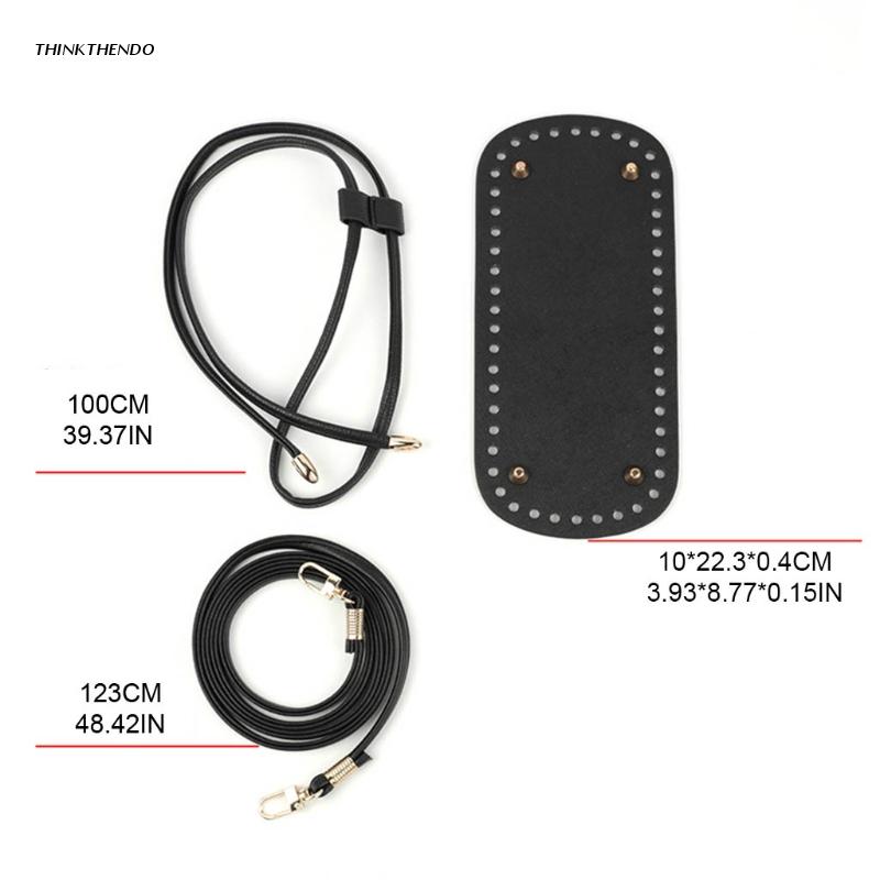 Pu lærveske bunn gjør-det-selv-veske lage tilbehør strikke hekle vesker diy hekle bøtte bag