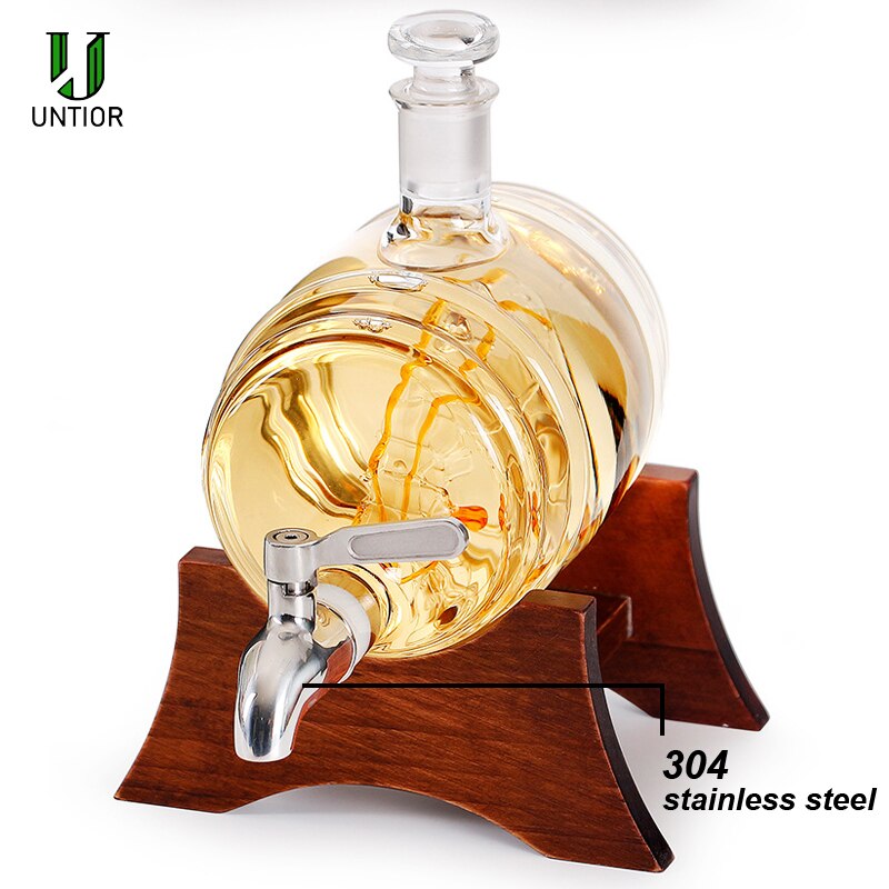 Untior Wijn Decanter Set 1000Ml Huishouden Rode Witte Wijn Scotch Bourbon Whiskey Likeur Schenker Thuis Bar Vodka Bier vat