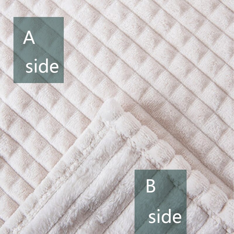 A/B Side Lente Zoete Plaid Deken Licht Dunne Mechanische Wassen Zachte Eenpersoonsbed Dekens Spreien Voor Sofa Reizen beddengoed Cover