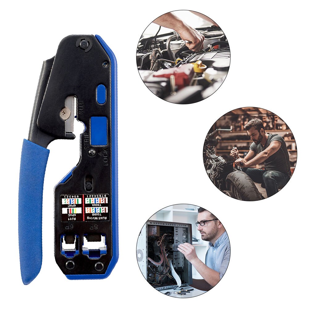 Multifunctionele Krimptang Elektrische Kabel Strip Clip Crystal Head Klemmen Netwerk Draad Squeeze Snijgereedschap