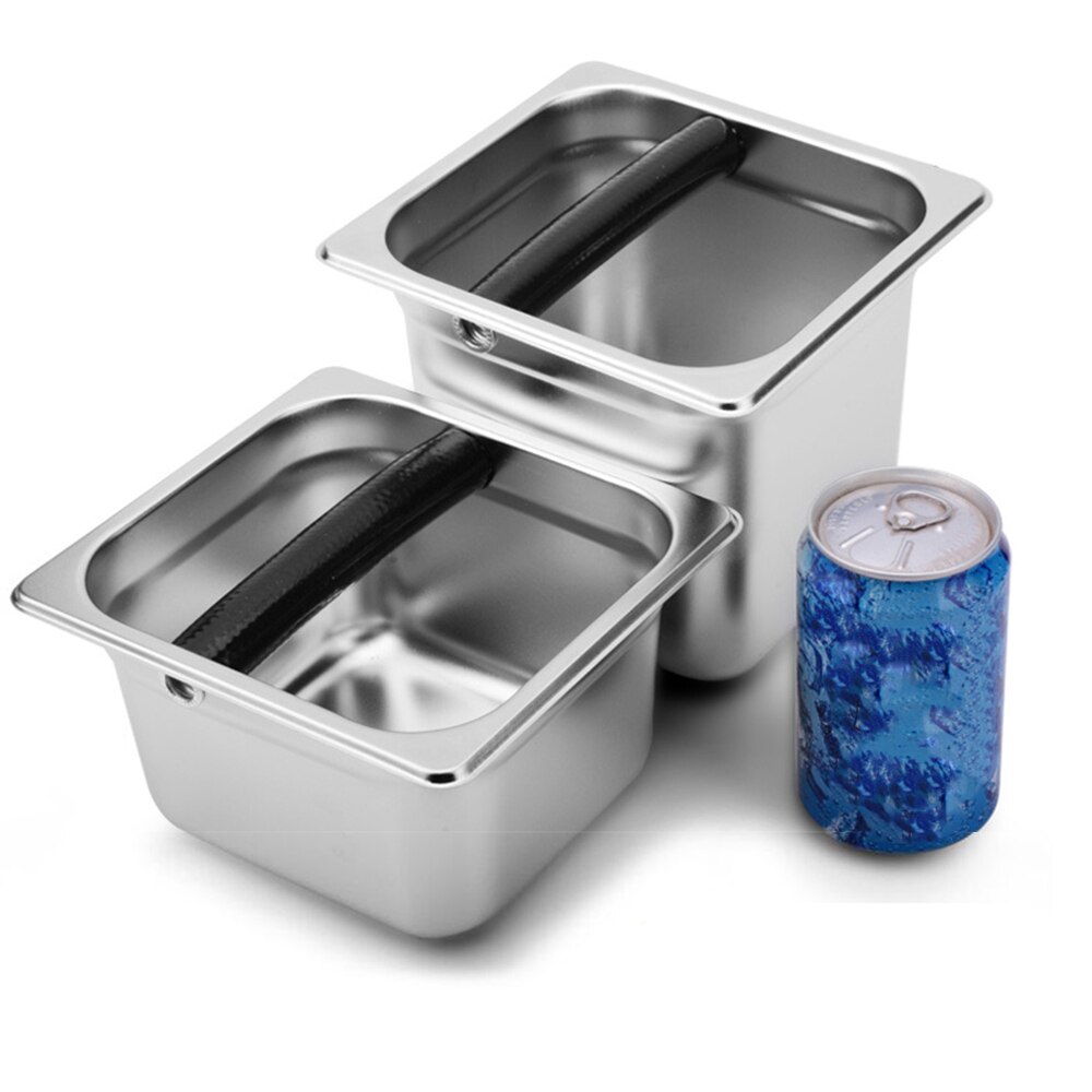 Stainless Steel Trash Can Coffee Knock Box Espresso Grounds Container Residue For Barista Coffee Residue Bucket Grind Waste